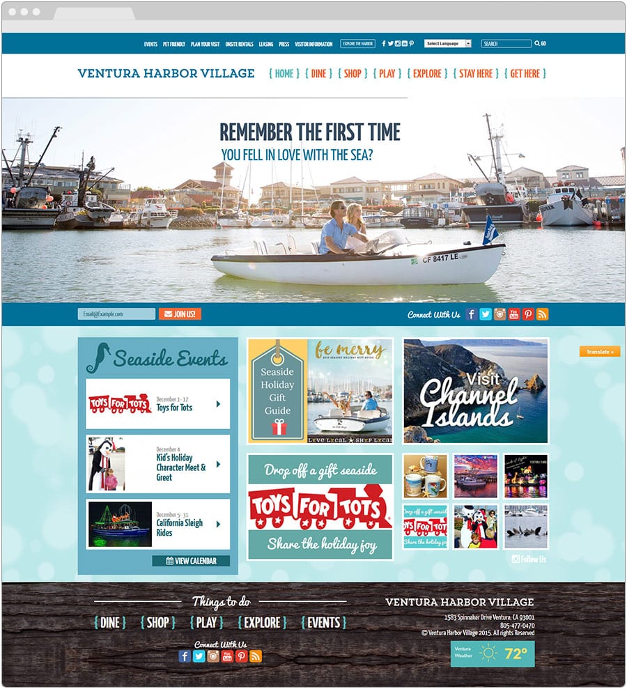Ventura harbor Village Website