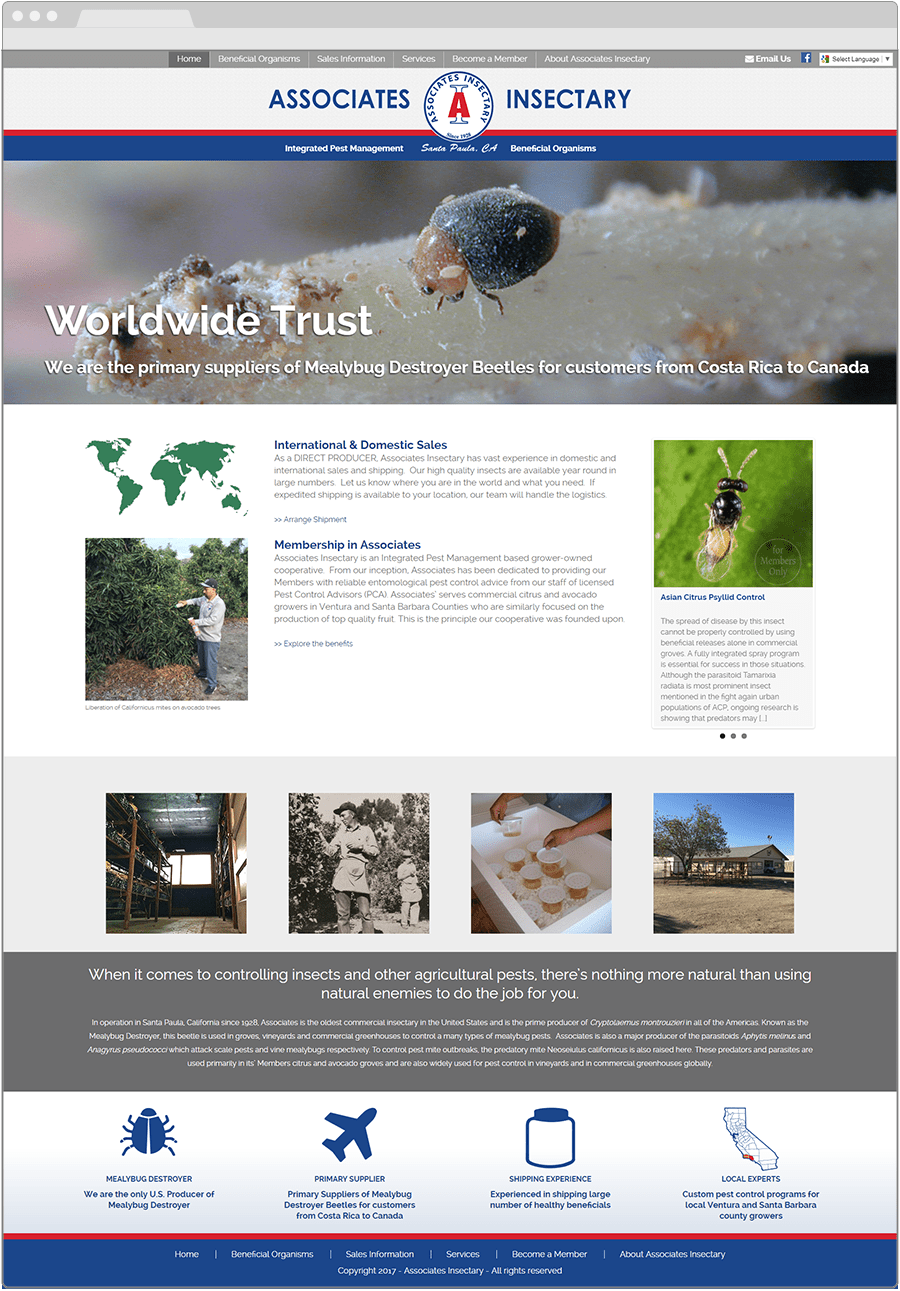 Associates Insectary Website