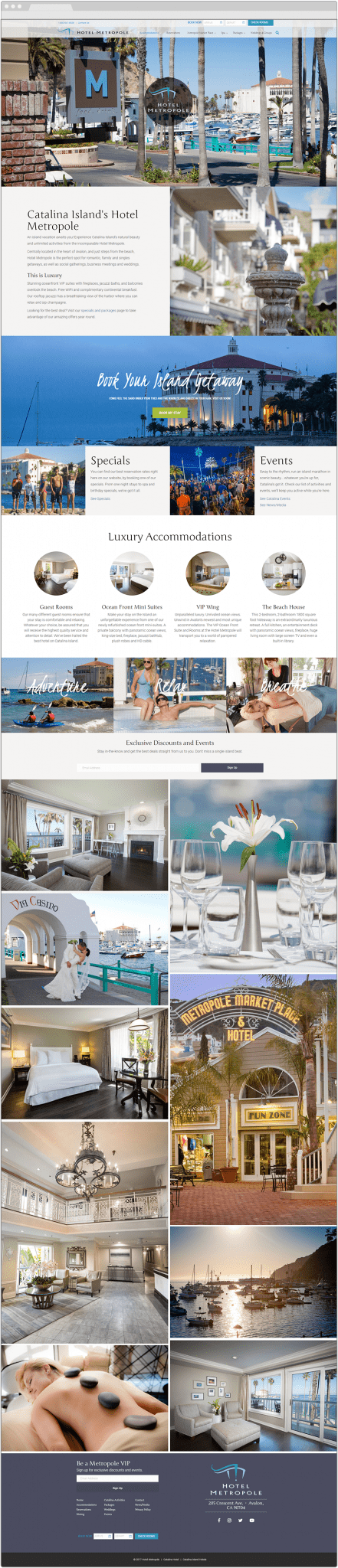 Hotel Metropole Website Home Page