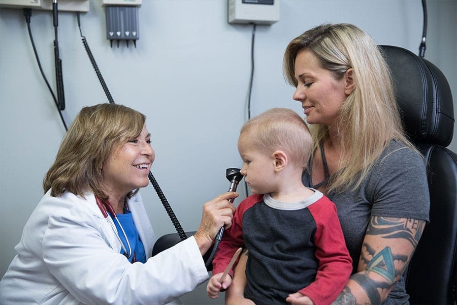 'Catalina Island Medical Center' Mom and Son with Doctor
