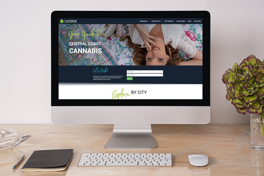'SB Verde' Cannabis Website Mockup