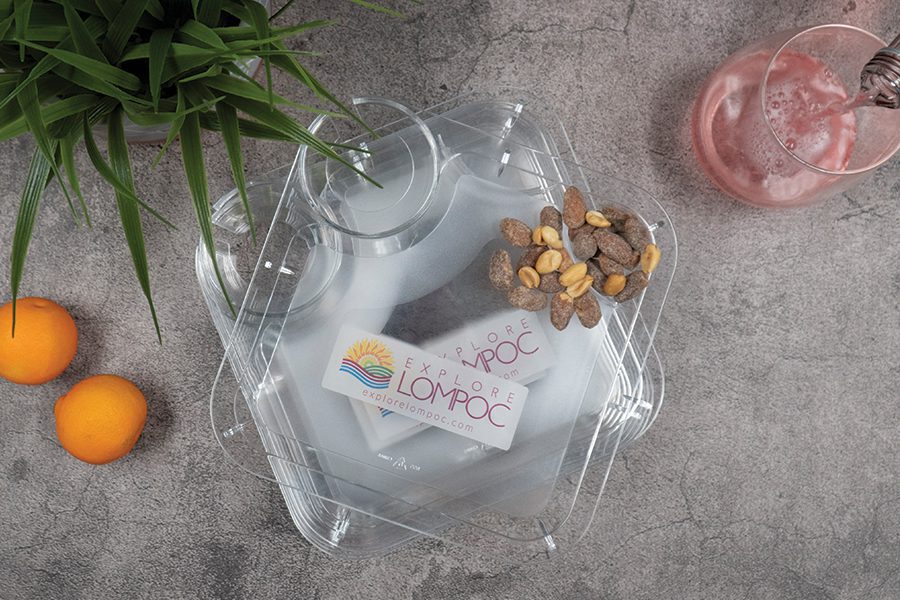 Explore Lompoc Wine Trays on Table