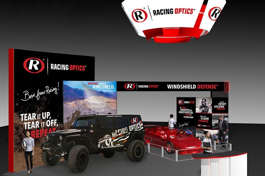 Racing Optics Tradeshow Booth Mockup