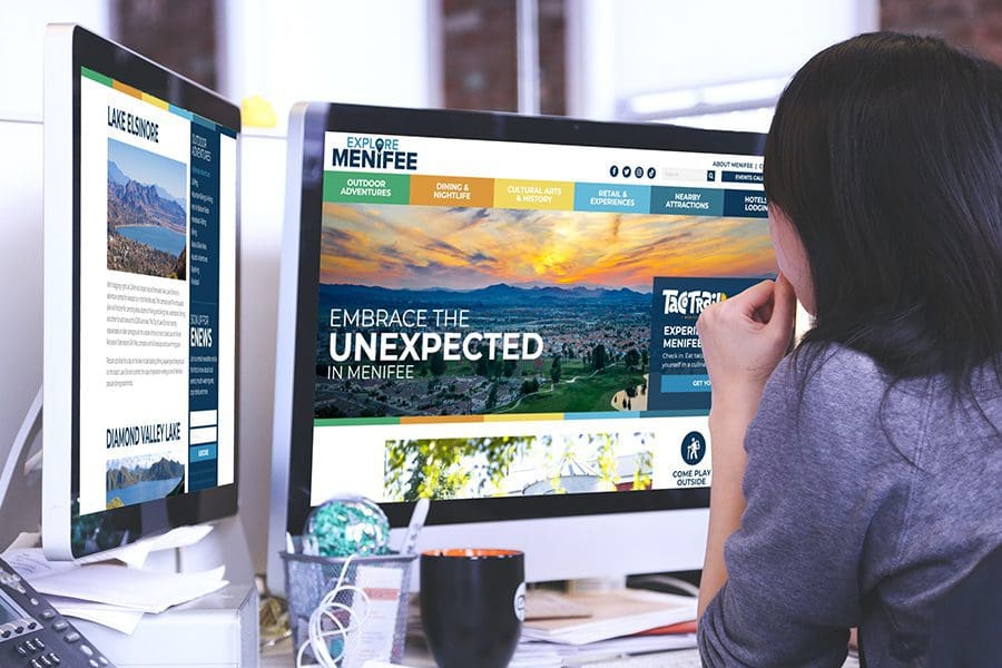 Explore Menifee Website Design Shown on Computer