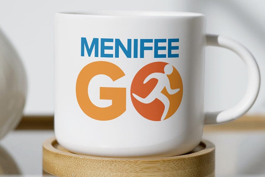 City of Menifee Go Logo on Coffee Mug