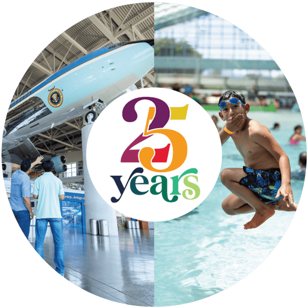 searle creative 25 year logo over 2 images